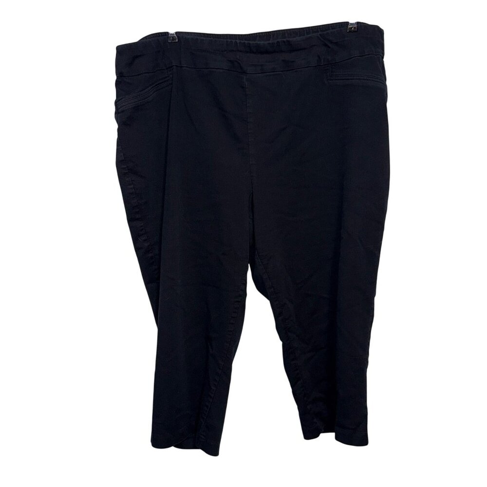 Croft & Barrow Womens Effortless Stretch Capri Pants Black 24W Regular